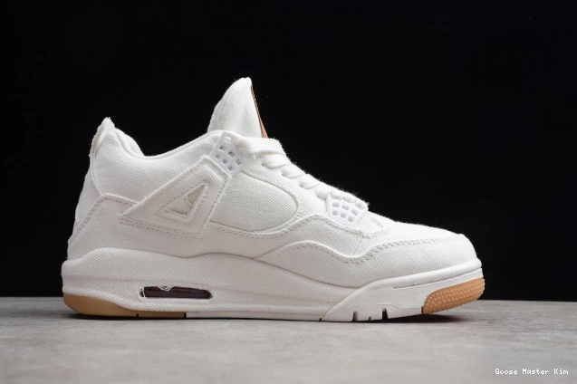 x Levi's AO2571-100 Jordan 'White' Air 4 0812